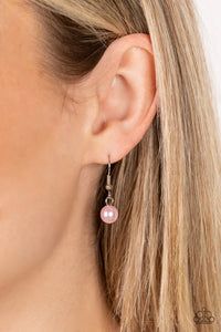 pearls,pink,short necklace,Tearoom Gossip Pink Pearl Necklace