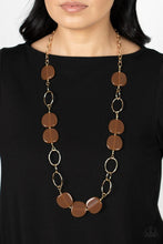 Load image into Gallery viewer, Posh Promenade Brown Necklace Paparazzi Accessories