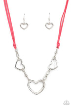 Load image into Gallery viewer, Fashionable Flirt Pink Heart Necklace Paparazzi Accessories