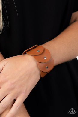 Rhapsodic Roundup Brown Leather Urban Bracelet Paparazzi Accessories