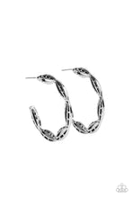 Load image into Gallery viewer, Eco Express Silver Hoop Earring Paparazzi Accessories