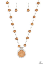 Load image into Gallery viewer, Soulful Sunrise Brown Wood Necklace Paparazzi Accessories