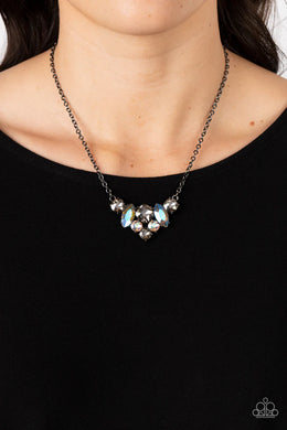 Lavishly Loaded Black Rhinestone Necklace Paparazzi Accessories