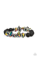 Load image into Gallery viewer, Volcanic Vacay Multi Oil Spill Lava Stretchy Bracelet Paparazzi Accessories