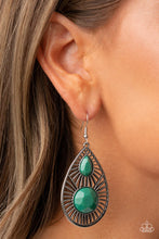Load image into Gallery viewer, Prima Donna Diva Green Earrings Vivacious Bombshell Bling, LLC, Jenny and James Davison