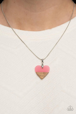 You Complete Me Pink Heart Necklace Paparazzi Accessories