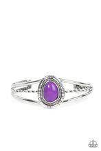 Load image into Gallery viewer, Ethereal Enthusiast Purple Cuff Bracelet Paparazzi Accessories