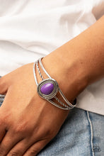 Load image into Gallery viewer, Ethereal Enthusiast Purple Cuff Bracelet Paparazzi Accessories