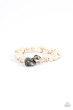 Load image into Gallery viewer, Love You To Pieces White Stone Stretchy Bracelets Paparazzi Accessories