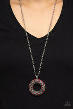Load image into Gallery viewer, Wintry Wreath Red Rhinestone Necklace Paparazzi Accessories