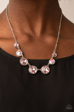 Pampered Powerhouse Pink Rhinestone Necklace Paparazzi Accessories