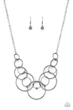 Load image into Gallery viewer, Encircled in Elegance Black Gunmetal Necklace Paparazzi Accessories