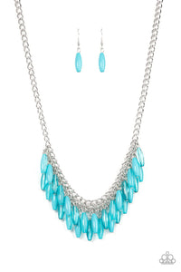 blue,short necklace,Beach House Hustle Blue Necklace