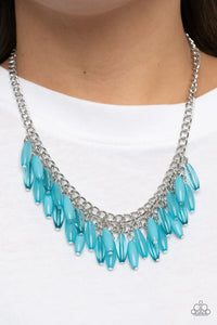 blue,short necklace,Beach House Hustle Blue Necklace