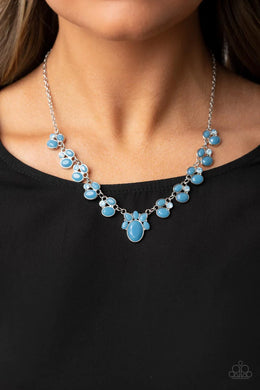 Fairytale Forte Blue Rhinestone Necklace Paparazzi Accessories