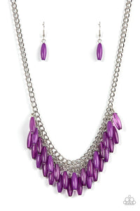 purple,short necklace,Beach House Hustle Purple Necklace