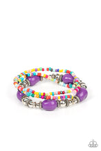 Load image into Gallery viewer, Confidently Crafty Purple Stretchy Bracelet Paparazzi Accessories