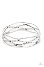 Load image into Gallery viewer, A Narrow Escapade Silver Bangle Bracelet Paparazzi Accessories