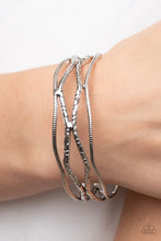 Load image into Gallery viewer, A Narrow Escapade Silver Bangle Bracelet Paparazzi Accessories