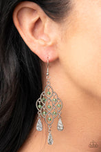 Load image into Gallery viewer, Sentimental Shimmer Green Earring Paparazzi Accessories