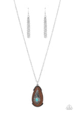 Load image into Gallery viewer, Personal Fowl Blue Stone Feather Necklace Paparazzi Accessories