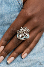Load image into Gallery viewer, Fluttering Flashback Blue Rhinestone Butterfly Ring
