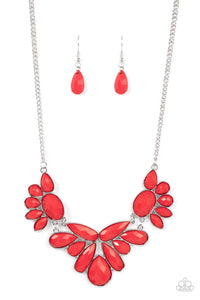red,short necklace,A Passing FAN-cy Red Necklace