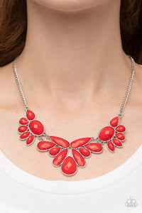 red,short necklace,A Passing FAN-cy Red Necklace