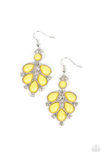 Load image into Gallery viewer, Transcendental Teardrops - Yellow Earrings Paparazzi Accessories