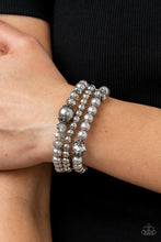 Load image into Gallery viewer, Positively Polished Silver Pearl Stretchy Bracelet Paparazzi Accessories