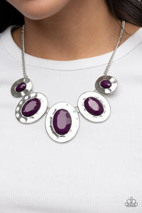 purple,short necklace,Rivera Rendezvous Purple Necklace