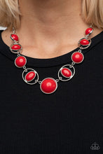 Load image into Gallery viewer, Eye of the BEAD-holder Red Necklace Paparazzi Accessories