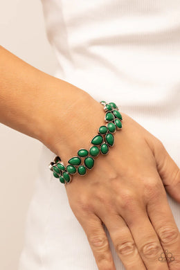 Marina Romance Green Stretchy Bracelet Paparazzi Accessories