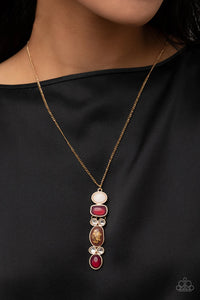 gold,long necklace,purple,Totem Treasure Purple Necklace