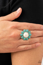 Load image into Gallery viewer, Mojave Marigold White Floral Stone Ring Paparazzi Accessories