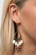 Load image into Gallery viewer, Adobe Air Brass Earring Paparazzi Accessories