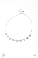 Load image into Gallery viewer, Dainty Desire Silver Heart Choker Necklace Paparazzi Accessories