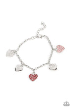 Load image into Gallery viewer, Lusty Locket Multi Rhinestone Heart Bracelet Paparazzi Accessories