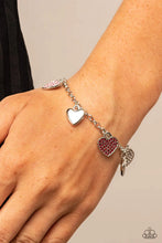 Load image into Gallery viewer, Lusty Locket Multi Rhinestone Heart Bracelet Paparazzi Accessories