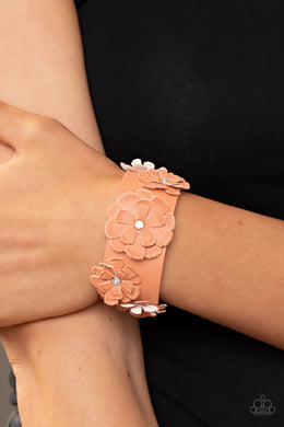 What Do You Pro-POSIES Orange Floral Urban Bracelet Paparazzi Accessories