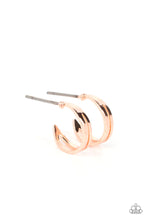 Load image into Gallery viewer, Smallest of Them All Rose Gold Hoop Earrings Paparazzi Accessories