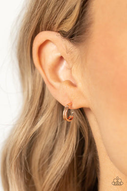 Smallest of Them All Rose Gold Hoop Earrings Paparazzi Accessories