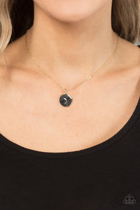 black,short necklace,Moon Magic Black Necklace