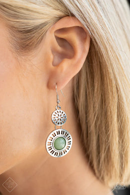 Ocean Orchard Green Earring Paparazzi Accessories