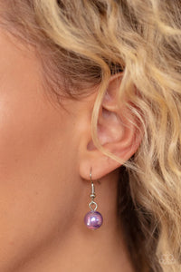 iridescent,pearls,purple,short necklace,Dreamscape Escape Purple Iridescent Pearl Necklace