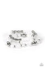 Load image into Gallery viewer, Shoreside Stroll White Stretchy Bracelets Paparazzi Accessories