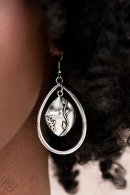 Artisan Refuge Silver Floral Earrings Paparazzi Accessories