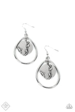 Load image into Gallery viewer, Artisan Refuge Silver Floral Earrings Paparazzi Accessories