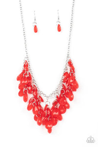 red,short necklace,Crystal Cabaret Red Necklace