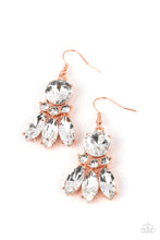 Load image into Gallery viewer, To Have and to Sparkle Copper Rhinestone Earrings Paparazzi Accessories